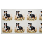 Australian Shepherd Black Tricolor Aussie Dog Stoff (Fat Quarter (45,7 x 55,9 cm))