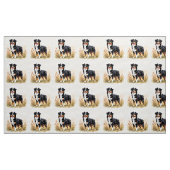 Australian Shepherd Black Tricolor Aussie Dog Stoff (Yard (91,4 cm))