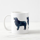 Australian Shepherd Black Watercolor Silhouette Kaffeetasse (Links)
