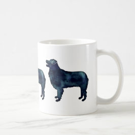 Australian Shepherd Black Watercolor Silhouette Kaffeetasse