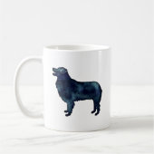 Australian Shepherd Black Watercolor Silhouette Kaffeetasse (Links)