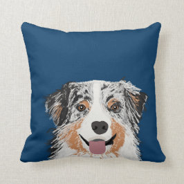 Australian Shepherd - blaues Merle Hund-Kissen Kissen
