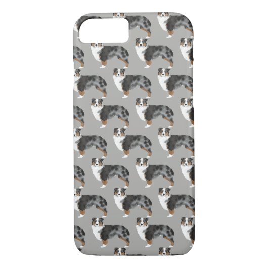Australian Shepherd Blue Merle iPhone Case (Rückseite)