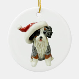 Australian Shepherd Blue Merle Tricolor Keramik Keramik Ornament