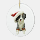 Australian Shepherd Blue Merle Tricolor Keramik  Ornament (Links)