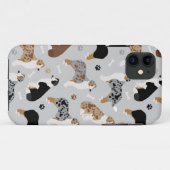 Australian Shepherd Bones and Paws Case-Mate iPhon iPhone Hülle (Rückseite (Horizontal))