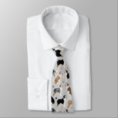 Australian Shepherd Bones and Paws Gray Neck Tie Krawatte (Gebunden)