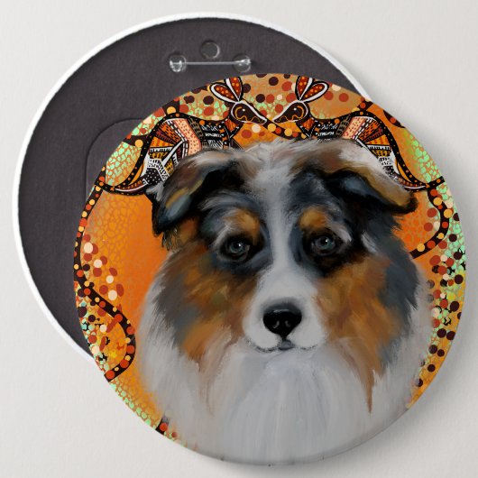 AUSTRALIAN SHEPHERD BUTTON (Vorne & Hinten)