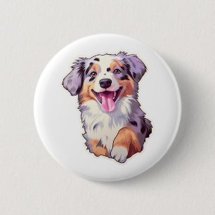 Australian Shepherd Button