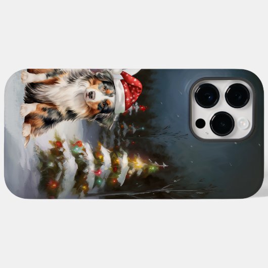 Australian Shepherd Caravan Christmas Adventure Case-Mate iPhone Hülle (Rückseite (Horizontal))