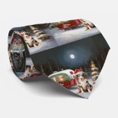 Australian Shepherd Caravan Christmas Adventure Krawatte (Gerollt)