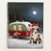 Australian Shepherd Caravan Christmas Adventure Planer (Vorderseite)