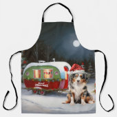 Australian Shepherd Caravan Christmas Adventure Schürze (Vorderseite)