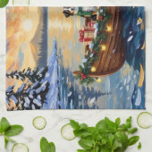 Australian Shepherd Christmas Boat Holiday Geschirrtuch (Gefaltet)