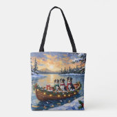 Australian Shepherd Christmas Boat Holiday Tasche (Rückseite)