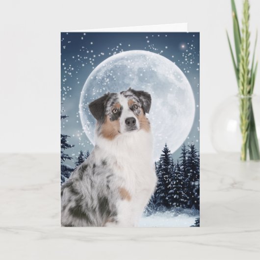 Australian Shepherd Christmas Card Feiertagskarte (Vorderseite)