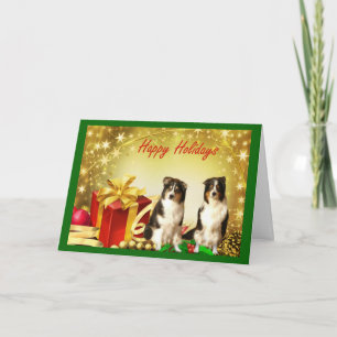 Australian Shepherd Christmas Card Geschenke Feiertagskarte