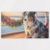 Australian Shepherd Christmas Cruise: Pawsome Etiketten (Design 1)
