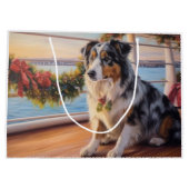 Australian Shepherd Christmas Cruise: Pawsome Große Geschenktüte (Rückseite)