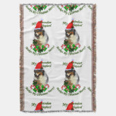 Australian Shepherd Christmas Decke (Vorderseite Vertikal)