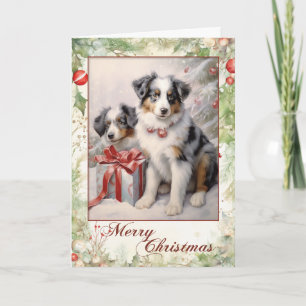 Australian Shepherd Christmas Feiertagskarte