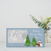 Australian Shepherd Christmas Feiertagskarte (Stehend Vorderseite)