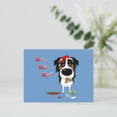 Australian Shepherd Christmas Feiertagspostkarte (Stehend Vorderseite)