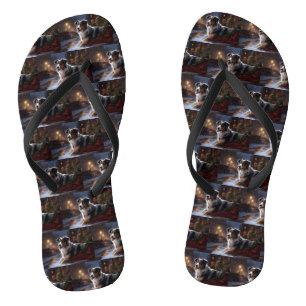 Australian Shepherd Christmas Festive Season Badesandalen