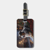 Australian Shepherd Christmas Festive Season Gepäckanhänger (Vorderseite vertikal)