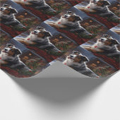 Australian Shepherd Christmas Festive Season Geschenkpapier (Ecke)