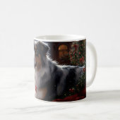 Australian Shepherd Christmas Festive Season Kaffeetasse (VorderseiteRechts)