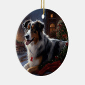 Australian Shepherd Christmas Festive Season Keramik Ornament (Rechts)