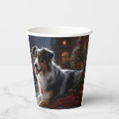 Australian Shepherd Christmas Festive Season Pappbecher (Vorderseite)