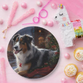 Australian Shepherd Christmas Festive Season Pappteller (Party)