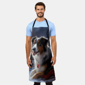 Australian Shepherd Christmas Festive Season Schürze (Getragen)