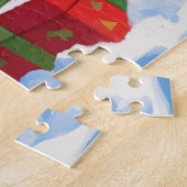 Australian Shepherd Christmas Festive Snow Scene Puzzle (Seite)