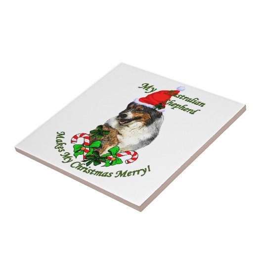 Australian Shepherd Christmas Fliese (Seite)
