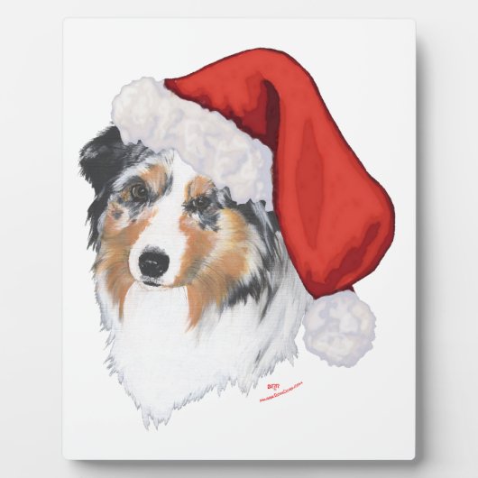 Australian Shepherd Christmas Fotoplatte (Vorderseite)