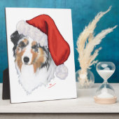 Australian Shepherd Christmas Fotoplatte (Seite)