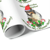 Australian Shepherd Christmas Geschenkpapier (Rolleneckpunkt)