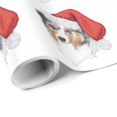Australian Shepherd Christmas Geschenkpapier (Rolleneckpunkt)