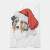 Australian Shepherd Christmas Geschirrtuch (Vertikal)