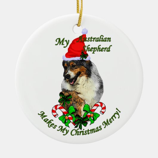 Australian Shepherd Christmas Gifts Ornament (Vorne)