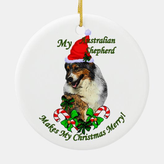 Australian Shepherd Christmas Gifts Ornament (Hinten)