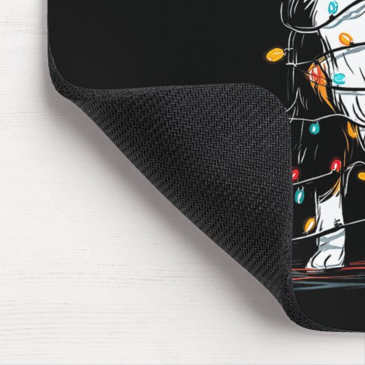 Australian Shepherd Christmas Graphics Dog Lights Mousepad (Ecke)