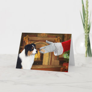 Australian Shepherd Christmas Holiday Card Feiertagskarte
