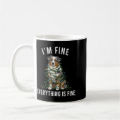 Australian Shepherd Christmas I'm Fine Everything  Kaffeetasse (Links)