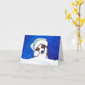 Australian Shepherd Christmas Karte (Gelbe Blume)