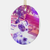 Australian Shepherd Christmas Keramikornament (Rechts)