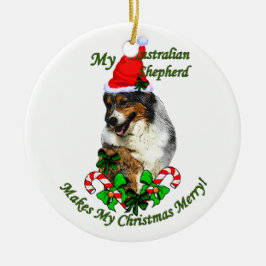 Australian Shepherd Christmas Keramikornament